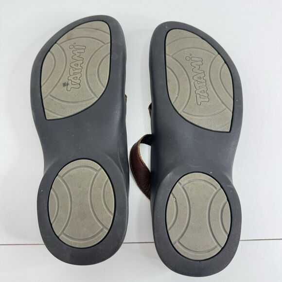 Tatami Birkenstock Leather Sandals Womens Strappy Brown Buckles Sz 41 / 10 - Picture 5 of 5